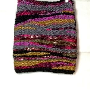 Neo-Vintage Upcycled Space Dyed Hand Knit Mini Pencil Skirt